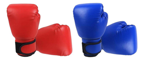 2 Pares De Guantes De Boxeo Transpirables De Malla De Cuero