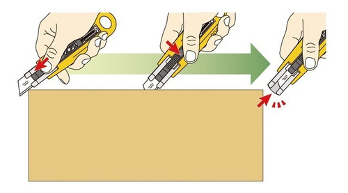 Imagem 3 de 5 de Estilete De Segurança Olfa Profissional Sk-4 Auto Retrátil