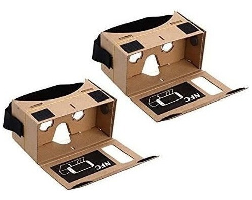 Blingkingdom - (2pcs En Paquete) Google Cartón 3d Vr Anteojo