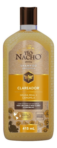 Shampoo Tío Nacho Antiqueda Clareador tío Camomila 415ml Em Garrafa De 415g Com 1 Unidad