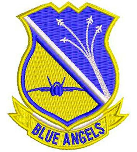 Patch Bordado Blue Angels 8x6 Cm Cód.2230