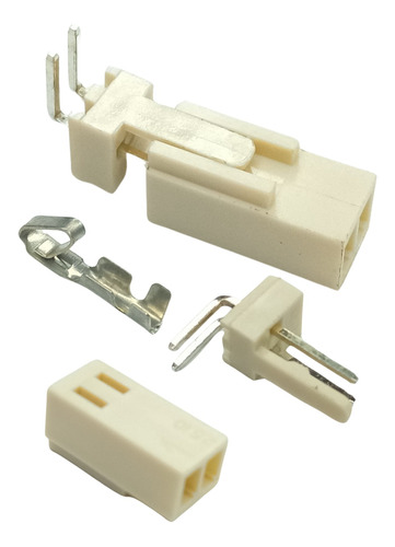 Conector Polarizado De 90º Dos Pines Pack De 10 Und