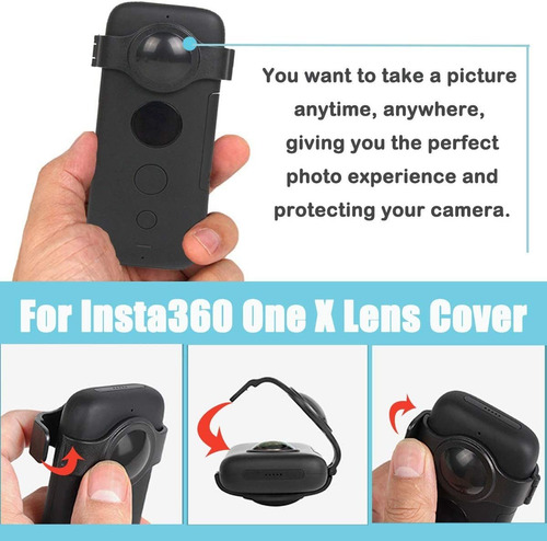Imagen 3 de 7 de Para Insta360 One X Cámara Lente Caso Fisheye Lente Protecto
