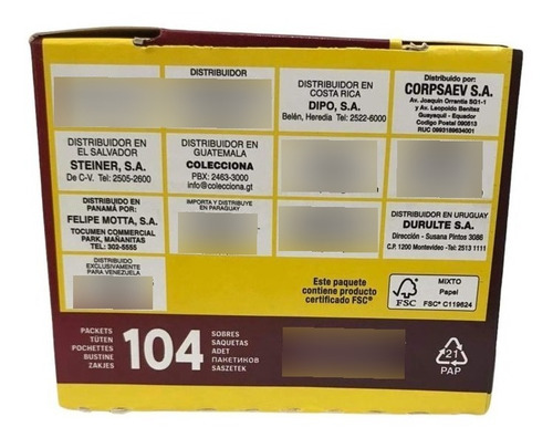 Imagen 4 de 7 de Caja Panini Mundial Qatar 2022 X 104 Sobres Original