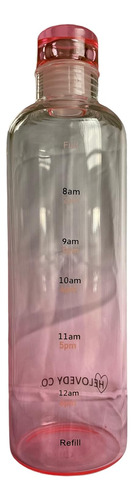 Botella De Vidrio Agua16 Oz, 100% Borosilicato, Rosa, T...