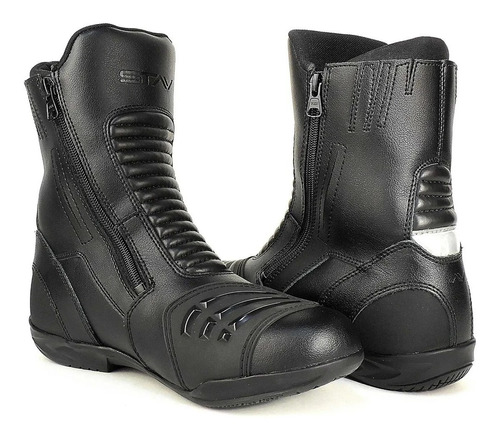 Botas Moto Touring Cuero Stav Core Negro Bamp Group