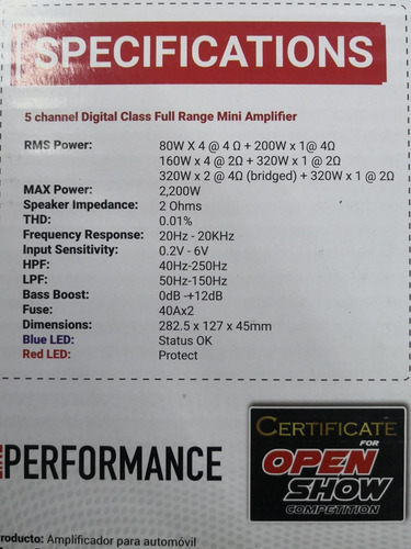 Imagen 5 de 5 de Amplificador 5 Ch Alta Calidad Rock Series
