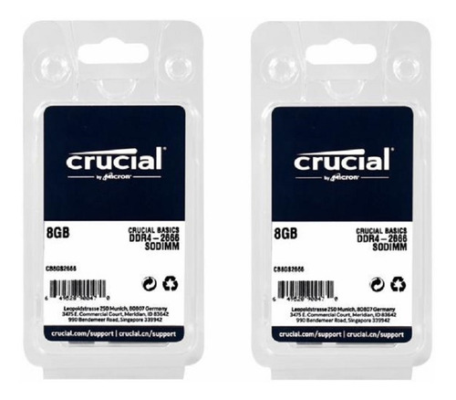 Memórias Ddr4 2666mhz 2x8gb 16gb Acer Nitro 5 An515-54-528v