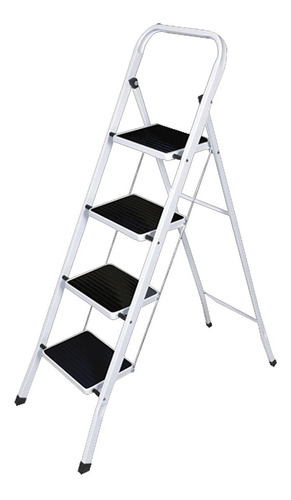 Escalera One Box Ob-e4 Plegable 4 Escalones Color Blanco