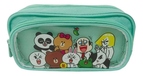 Cartuchera Canopla Estuche Con Bolsillo Line Friends Mooving