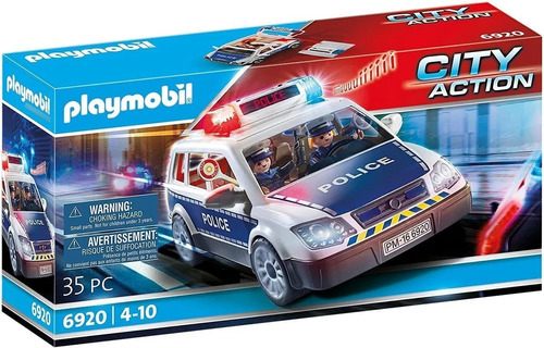 Playmobil 6920 Coche Policia Con Luces City Action - Intek