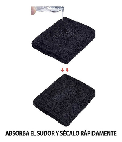 . 6 Par Muñequeras Sudor Microfibra Algodon Gym Pulsera