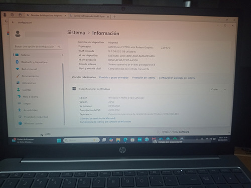 Hp Laptop 15 Version 24h2 Adm Ryzen 7