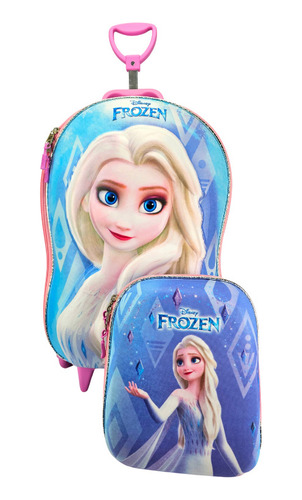 Mochilete Frozen Elza 3d Com Lancheira Maxtoy 3855em22