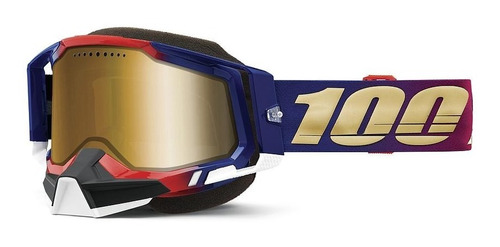 Goggles 100% Racecraft 2 Snowmobile United True Gold Lens