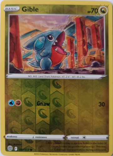 Pokémon Tcg Gible 107/172 Reverse