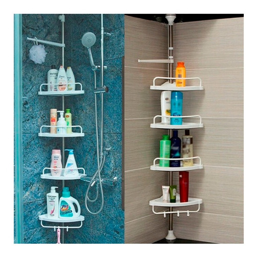 Imagen 2 de 7 de Organizador Esquinero De Baño Ajustable Universo Binario