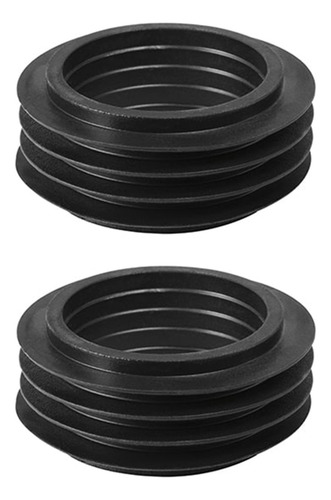 Parte De Sellado En Forma De Cono De Goma, Color Negro, 2 Pi