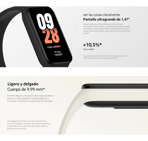 Xiaomi Smart Band 8 Active, Smartwatch Reloj Inteligente Pnk