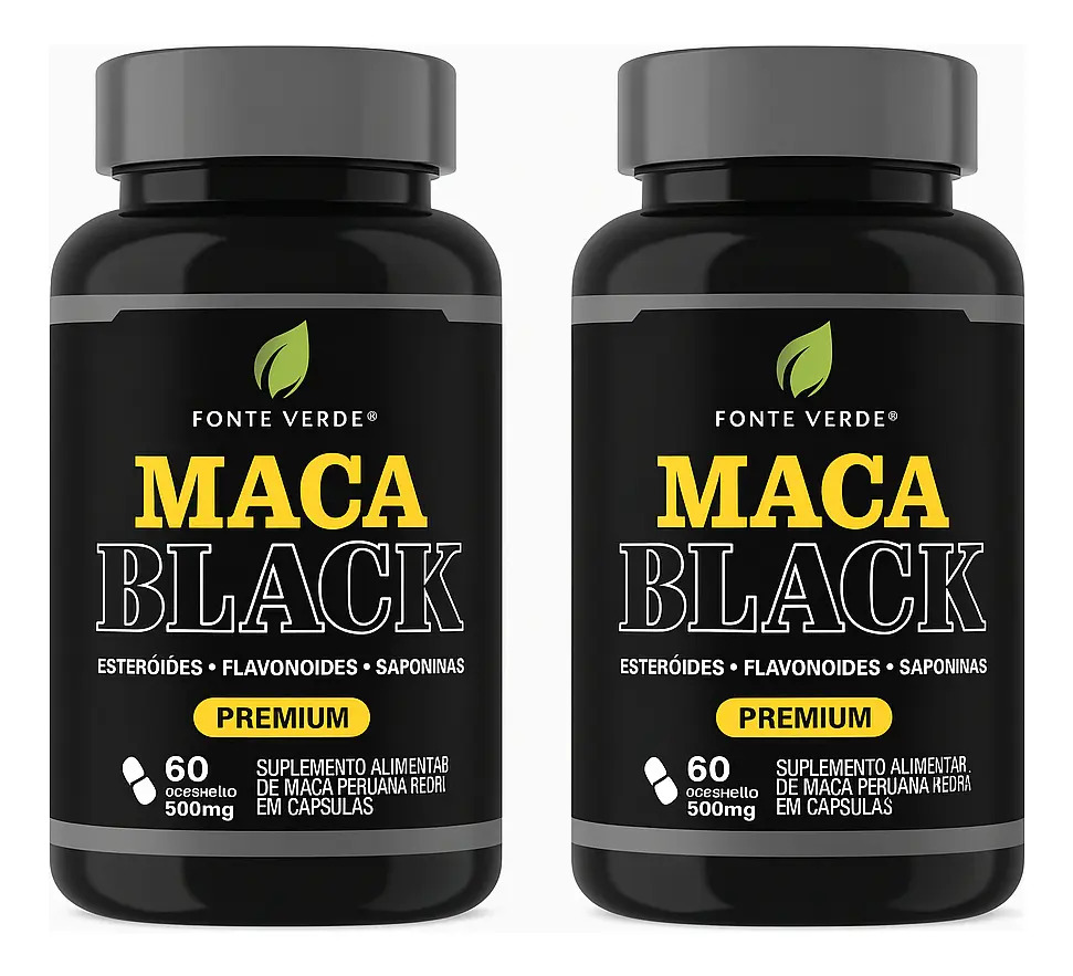 Maca Peruana Negra Premium -maca peruana negra - maca peruana Preta - Maca Negra 2x60 caps