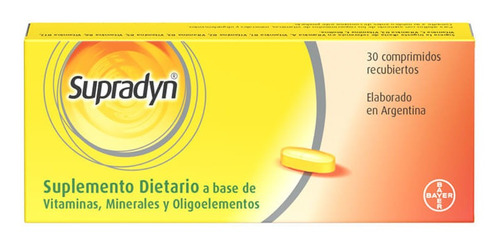 Suplemento Dietario Supradyn Laqueados X 30 Comprimidos