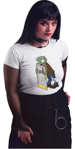 Playera Panda Blanca Plantas Vs Zombies Portero Pvz