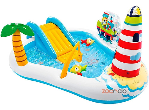 Centro De Juegos Acuático Piscina Faro Pesca Intex 57162np