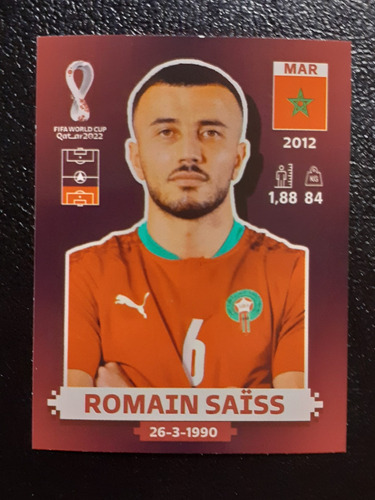 Figurita Mundial Qatar 2022 Romain Saiss Mar 9 Oryx