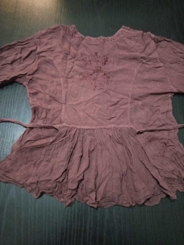Camisola Bambula Bordada Hindú Hippie Chic Jazla