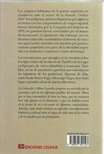 Libro El Lobison Y Otras Leyendas De La Pampa Argentina De O