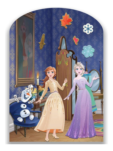 Etiquetas Adhesivas Frozen 2 Viste Y Juega Azul Frozen 2