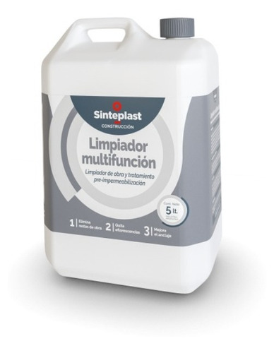 Limpiador Pre Tratamiento Impermeabilización 5 Lt Sinteplast