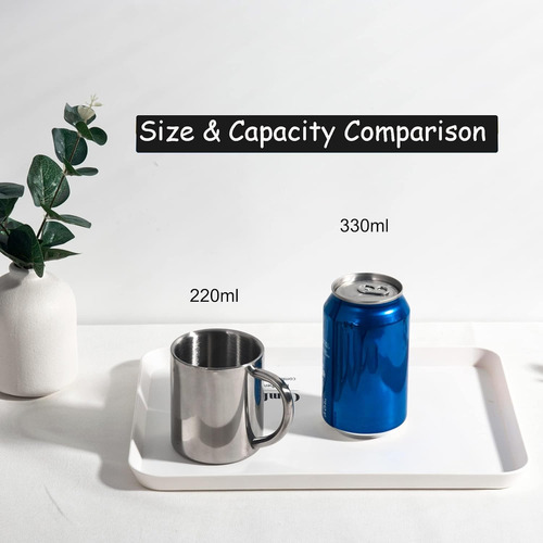 Tazas De Café Irrompibles De Acero Inoxidable De Doble Pared