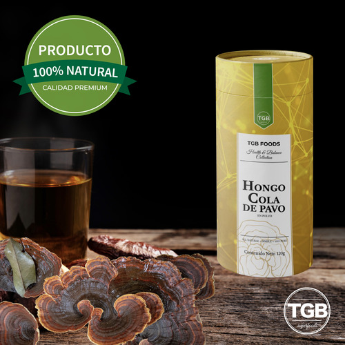 Cola De Pavo En Polvo 120g Turkey Tail Hongos Adaptógenos