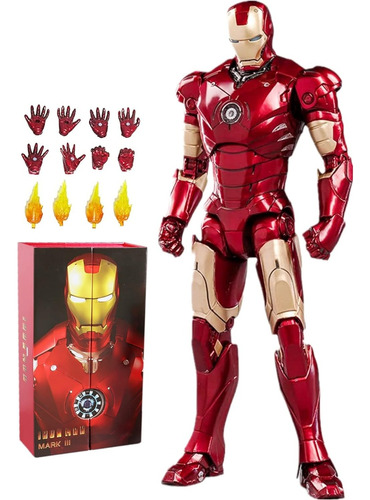 Modelo De Figura De Acción Led Zd Original Iron Man Mk2/3/4/