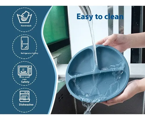 ¡feliz Comida! Juego De Cubiertos De Silicona Para Bebé.