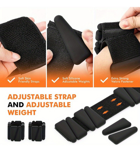 1 Par De Pulseras Pesadas De 1 Libra Para Entrenamiento De F