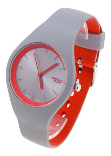 Reloj Knock Out Mujer 8470 Silicona Wr Bicolor Colores