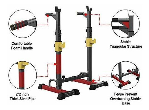 Uboway Soporte Ajustable Para Sentadilla Soporta Hasta