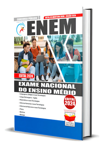 Kit Enem Apostila+1000 Questões Redação+provas Anteriores, De Professores Especializados., Vol. 2. Editorial Decisão Concursos, Tapa Mole, Edición Edital Oficial Enem En Português, 2024