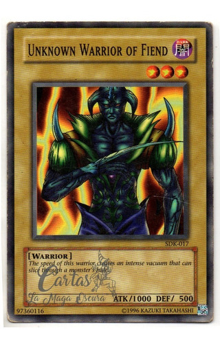 Unknown  Warrior Of Fiend Carta Yu-gi-oh