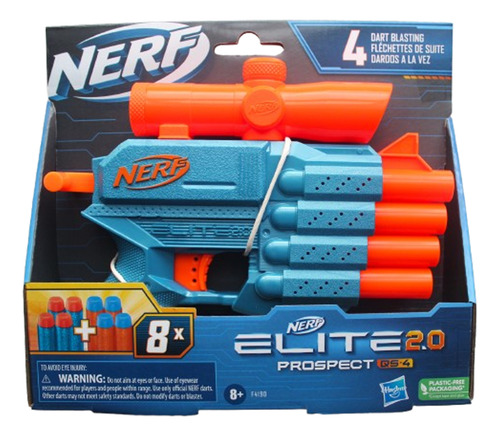 Nerf Elite 2.0 Prospect Qs-4 Con 8 Dardos Hasbro