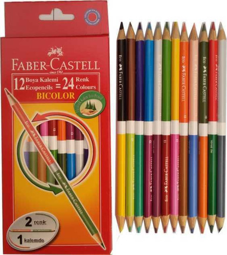 Faber Castell Lápiz Bicolor Jumbo 12 Unidades - Mosca