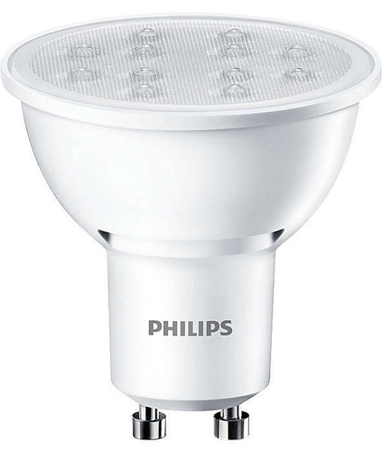 Dicroica Led Spot Gu10 Philips 3.8w Luz Calida Color de la luz Blanco cálido