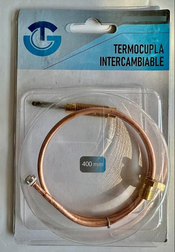 Termocupla De 40 Cm Calefón Termotanque C/ Soporte Y Tuerca 