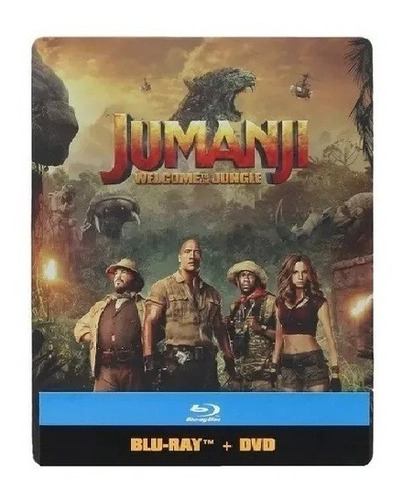 Jumanji En La Selva |  Bluray + Dvd Steelbook Dwayne Johnson