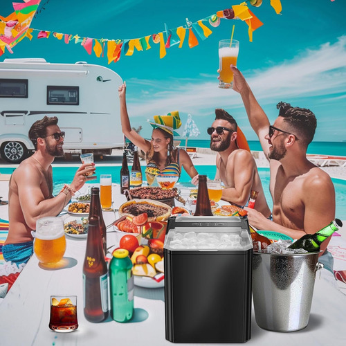 Máquina De Hielo Autolimpiante Portátil Casa Fiesta Oficina