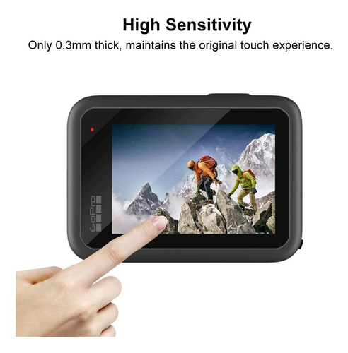 Imagen 6 de 9 de Protector Vidrio Templado De Lente Y Pantallas Gopro Hero 10