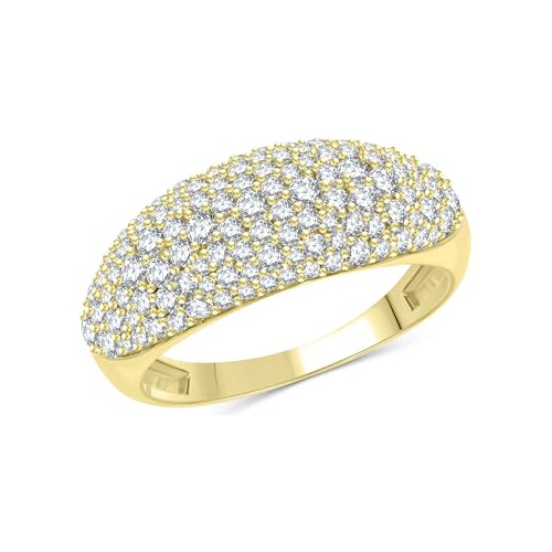 Anillo De Moda De Diamantes De Oro Amarillo 10k, 1 Ctw