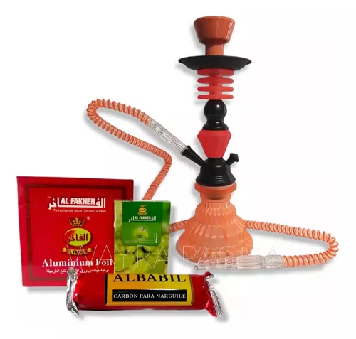  Cachimba Shisha Nargila Fumar Tubo de Agua Bong Vidrio Tabaco 1  Manguera Bowl Set Color Verde